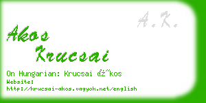 akos krucsai business card